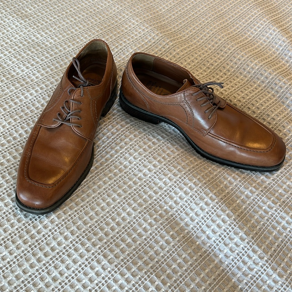 Johnston & Murphy Men’s Brown Lace Up Sheepskin Shoes Sz 9